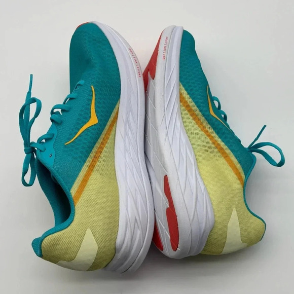 Hoka One One Rocket X Blue Green White Racing Running Shoes Men\'s Size‎ 14 main image 8
